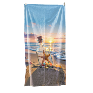 Ręcznik plażowy 100x180 rozgwiazda w butelce