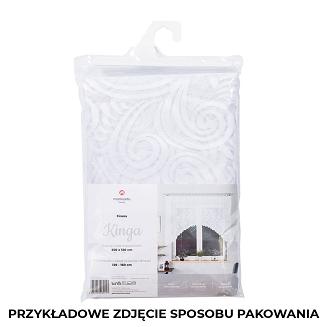 Firanka żakardowa gotowa na żabki KINGA 400x160 biała