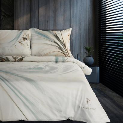 Pościel satynowa NOYA 220x200 Eva Minge Eurofirany kremowa artystyczny wzór