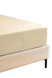 Prześcieradło bambusowe z gumką 80x160 beżowe