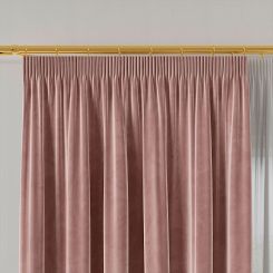 Zasłona gotowa na taśmie VELVI 140x260 ciemnopudrowa