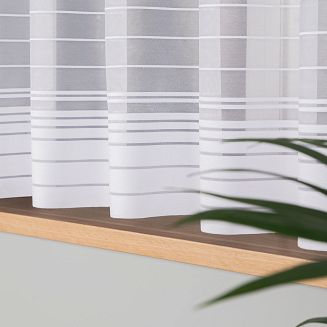 Firanka żakardowa gotowa na żabki NELA 300x160 biała