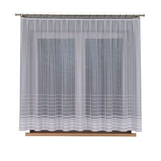 Firanka żakardowa gotowa na żabki NELA 300x160 biała