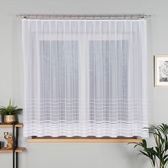 Firanka żakardowa gotowa na żabki NELA 300x160 biała