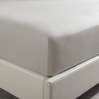 Prześcieradło satyna bawełniana z gumką 200x200 SIN taupe