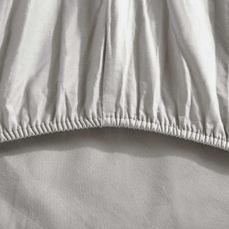 Prześcieradło satyna bawełniana z gumką 200x200 SIN taupe