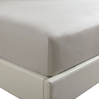Prześcieradło satyna bawełniana z gumką 200x200 SIN taupe