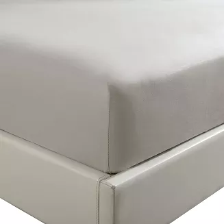 Prześcieradło satyna bawełniana z gumką 200x200 SIN taupe
