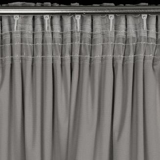 Zasłona gotowa na taśmie NADIA 140x300 Eurofirany srebrny