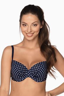 Strój kąpielowy góra biustonosz push up Niue 020 granatowy w gorszki