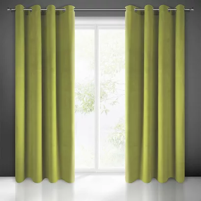 Zasłona gotowa na przelotkach PIERRE 140x250 Pierre Cardin Eurofirany jasno oliwkowa