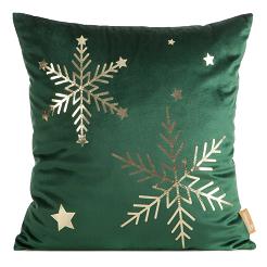 Poszewka dekoracyjna świąteczna 45x45 Eurofirany ciemnozielony