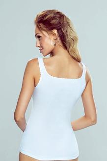 Koszulka damaska na ramiączkach Tola biała