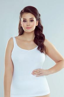 Koszulka damaska na ramiączkach Tola biała