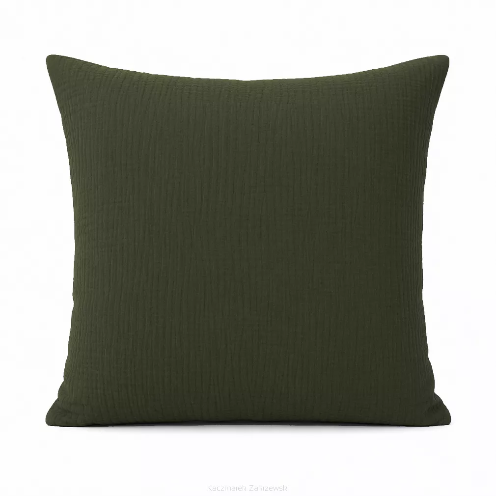Poszewka muślinowa 40x40 bawełniana jednobarwna khaki