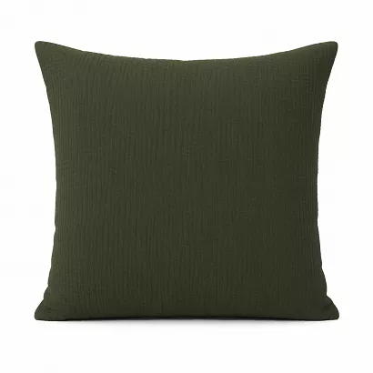 Poszewka muślinowa 40x40 bawełniana jednobarwna khaki