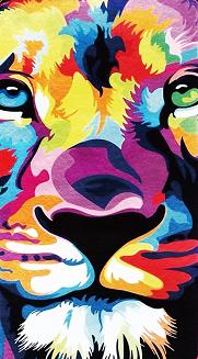 Ręcznik plażowy 100x180 wielokolorowy lew