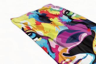 Ręcznik plażowy 100x180 wielokolorowy lew