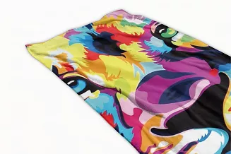 Ręcznik plażowy 100x180 wielokolorowy lew