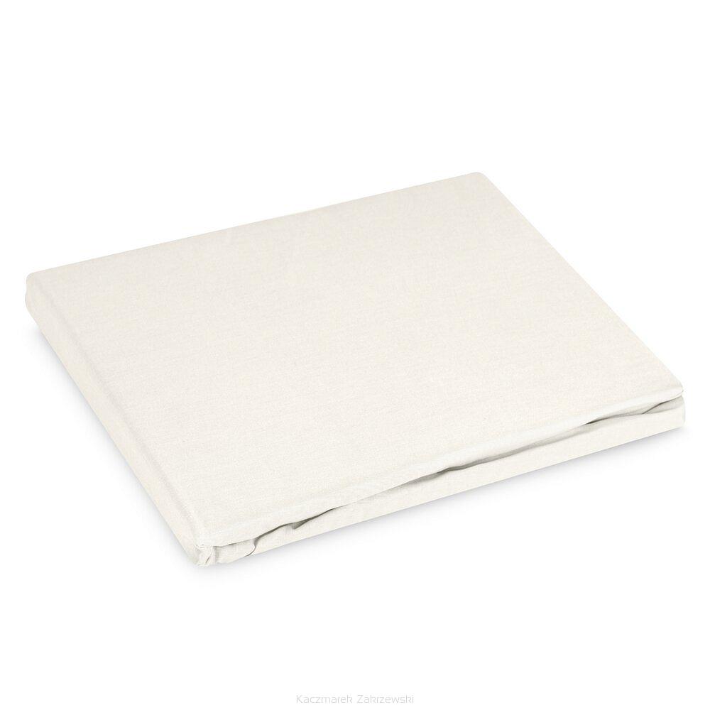 Prześcieradło satynowe z gumką BASIC 180x200x30 Eurofirany kremowy