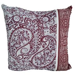 Poszewka z kory 70x80 bordowa biała szara paisley ornamenty