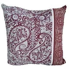 Poszewka z kory 70x80 bordowa biała szara paisley ornamenty