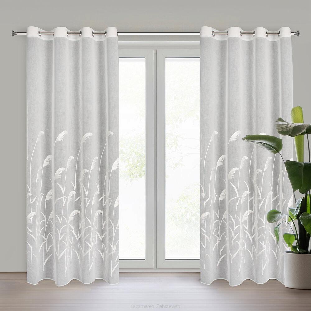 Firana gotowa na przelotkach ABBIE 140x250 Eurofirany kremowy