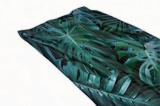 Ręcznik plażowy 100x180 czarny liście monstery