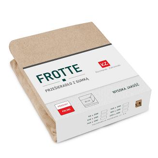 Prześcieradło frotte z gumką 200x220 cappuccino GRUBE