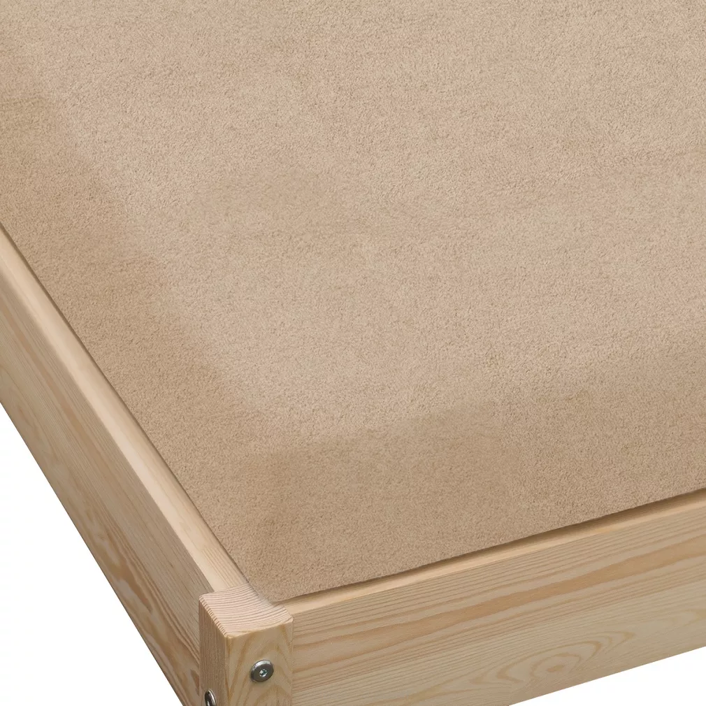 Prześcieradło frotte z gumką 200x220 cappuccino GRUBE
