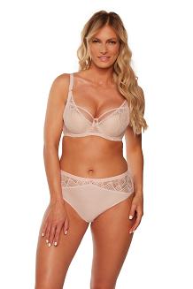 Figi damskie z koronką Leandra 1241 różowe