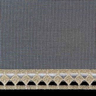 Firana gotowa na przelotkach CASSIE 300x150 Eurofirany biały/złoty