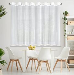 Firana gotowa na przelotkach CASSIE 300x150 Eurofirany biało/złota