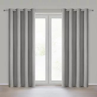 Zasłona gotowa na przelotkach BLAKE 140x250 Eurofirany srebrny