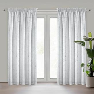 Zasłona gotowa na taśmie MARLENE 140x270 Eurofirany biały