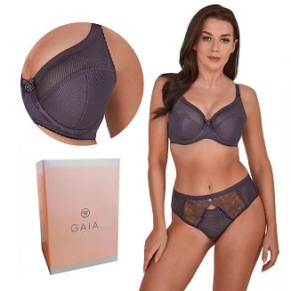 Biustonosz GAIA Semi-Soft Sonia 1058 półusztywniany grafitowy