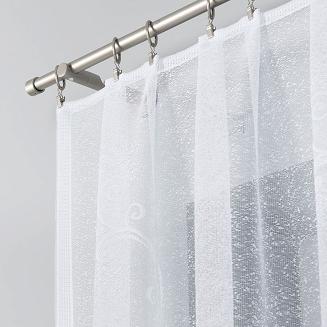 Firanka żakardowa gotowa na żabki WANDA 300x160 biała