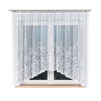 Firanka żakardowa gotowa na żabki WANDA 300x160 biała