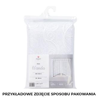 Firanka żakardowa gotowa na żabki WANDA 300x160 biała