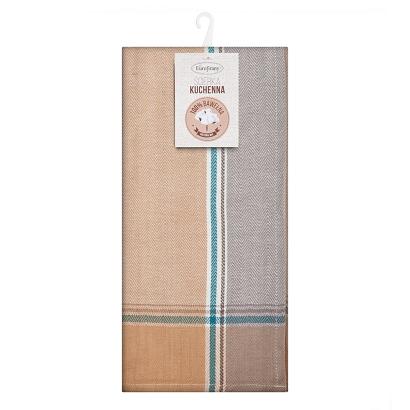 Ścierka kuchenna OLIVIA 50x70 Eurofirany beżowa turkusowa