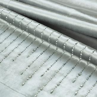 Obrus dekoracyjny ROYAL 35x140 Eurofirany srebrny