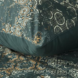 Pościel satynowa SPRING 220x200 Eurofirany ciemnozielony