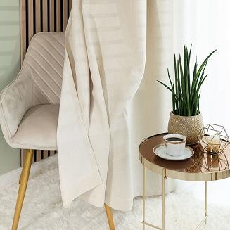 Zasłona gotowa na taśmie MOLLY 140x250 strukturalna kremowa