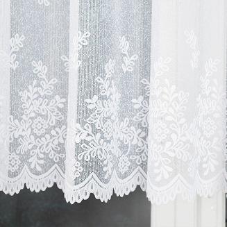 Firanka żakardowa gotowa na żabki KAROLINA 250x120 biała