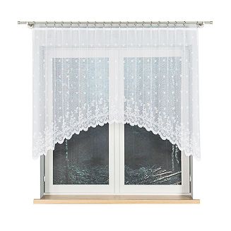 Firanka żakardowa gotowa na żabki KAROLINA 250x120 biała