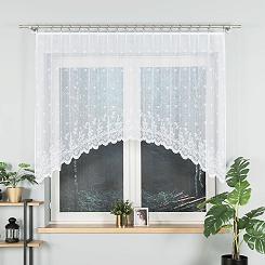 Firanka żakardowa gotowa na żabki KAROLINA 250x120 biała