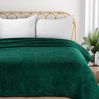 Koc narzuta BLINK 150x200 Design91 ciemnozielony