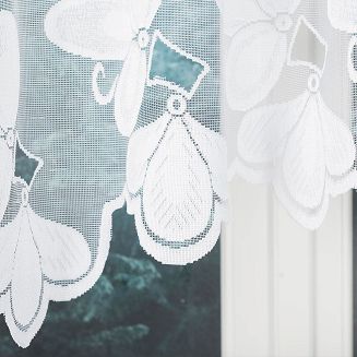 Firanka żakardowa gotowa na żabki TEODORA 250x120 biała