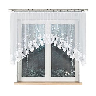 Firanka żakardowa gotowa na żabki TEODORA 250x120 biała