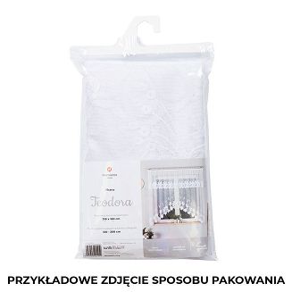Firanka żakardowa gotowa na żabki TEODORA 250x120 biała